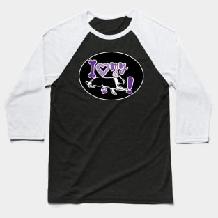 I Love My Border Collie Baseball T-Shirt